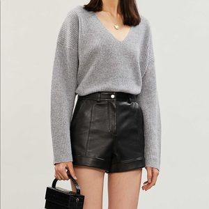 Maje leather shorts